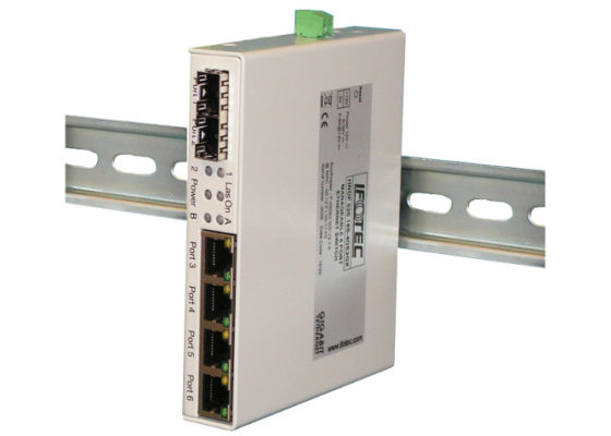 HNDF-4GE2GX Switch Gigabit Ethernet manageable 6 ports dont 2 ports optiques