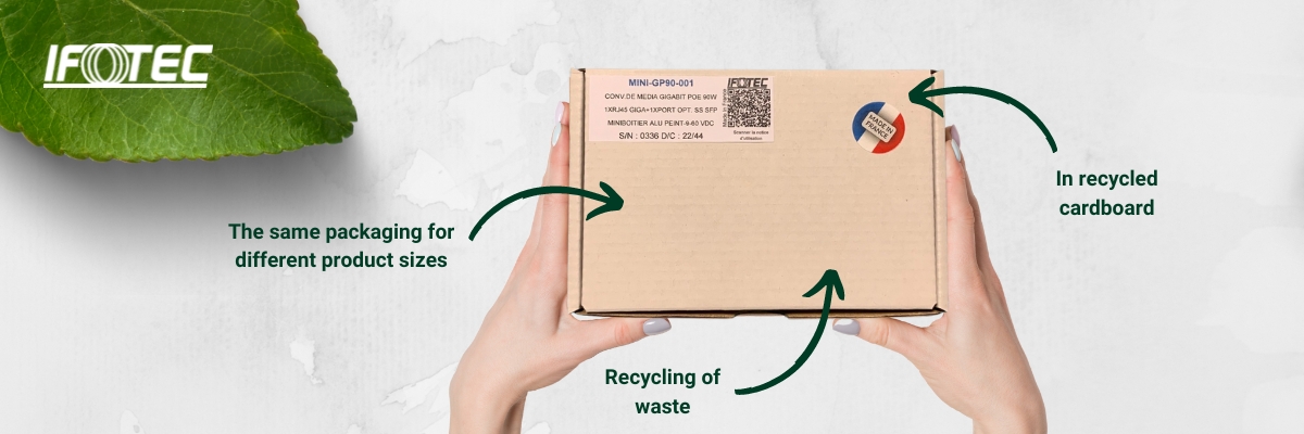 Our eco-responsible packaging for different product sizes